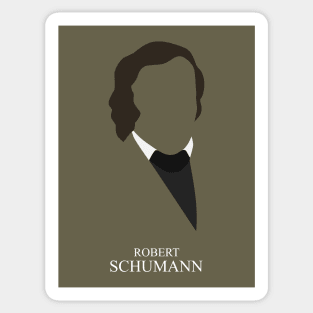 Robert Schumann - Minimalist Portrait Sticker